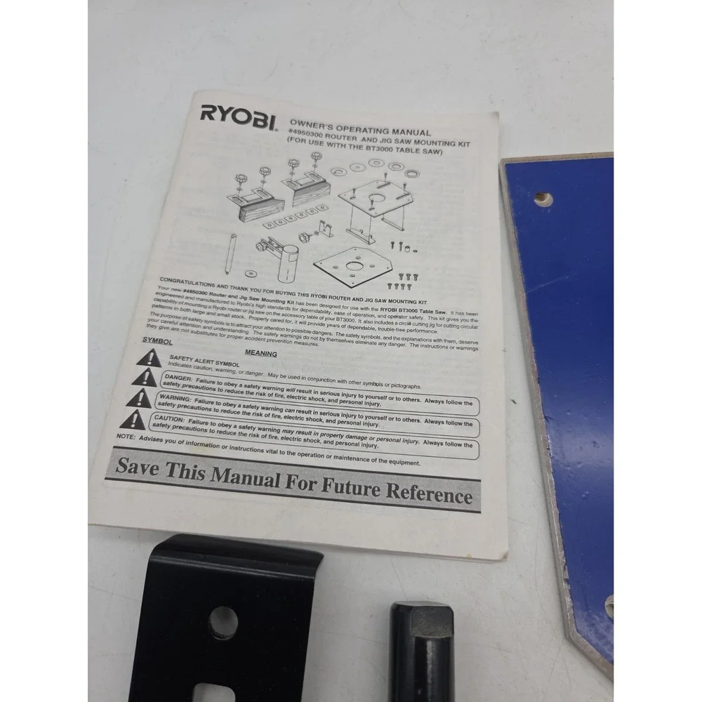 RYOBI 4950300 ROUTER JIG SAW MOUNT KIT BT3000 SAW - ASSORTED PARTS SEE NOTES